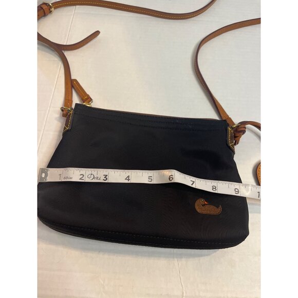 Dooney & Bourke Crossbody Bag In Black & Pink Nylon With Leather Trim and charm - Picture 11 of 13